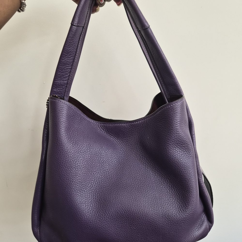 Elegant Purple Leather Women's Bag